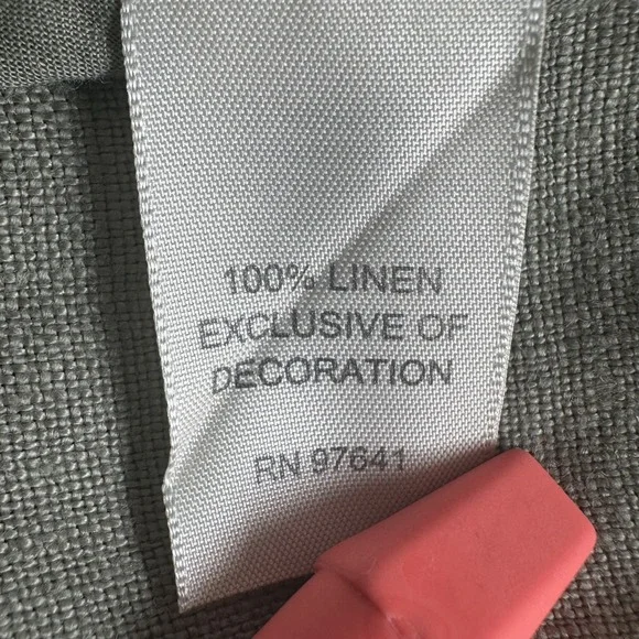 J. Jill Sage Green 100% Linen Embroidered Button Up Jacket Womens XL Lagenlook - Picture 8 of 12